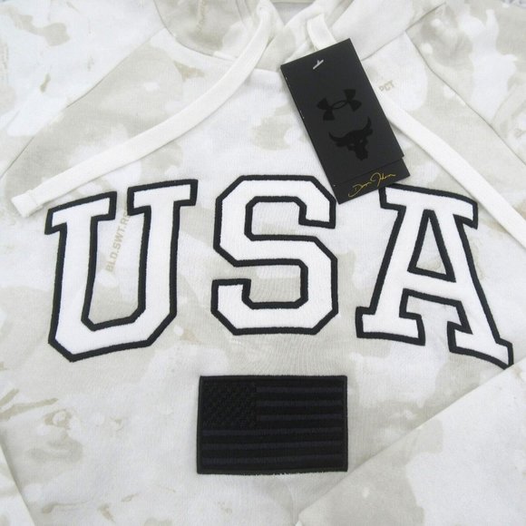Under Armour Project Rock Veterans USA Camo Hoodie Mens Size XXL NEW - Picture 6 of 14